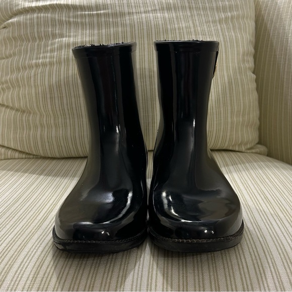 Michael Kors Benji Black Glossy Rain Boots Women’s Size 9 - Picture 5 of 6